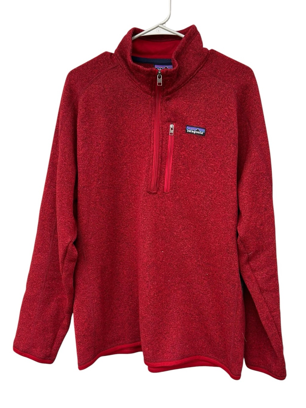 Patagonia Men's Red Half-Zip Better Sweater Fleece Pullover Sweatshirt - Size L